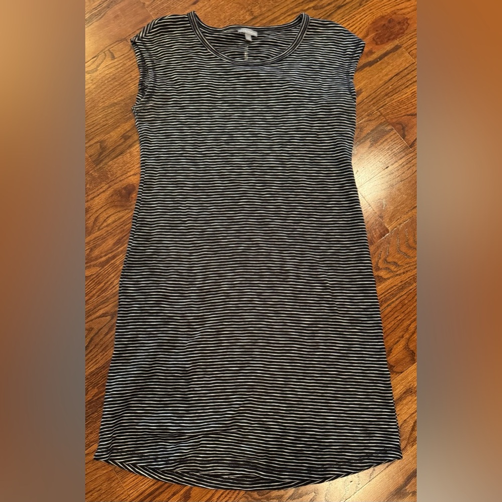 T by Talbots- Black and White Striped Dress - Size XS